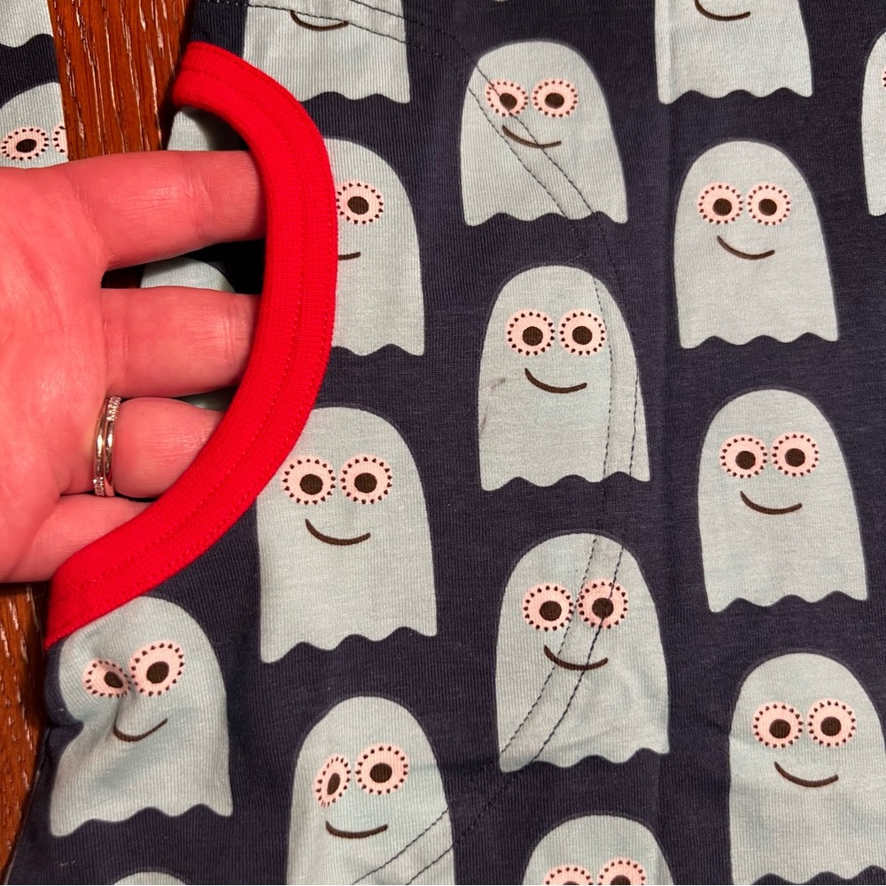 Maxomorra Girls Dress 10-12 146/152 Ghosts Halloween Fall Pockets Long Sleeve - Picture 3 of 10